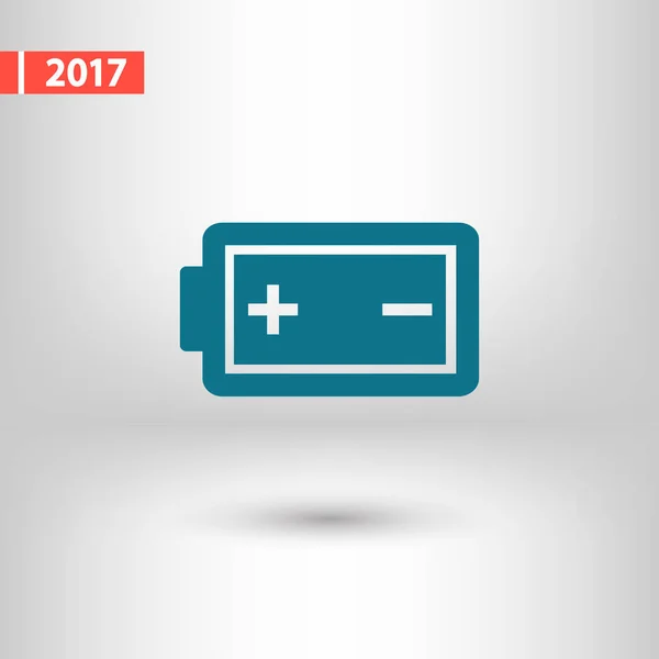 Batterijlading pictogram, vector illustratie. Vlakke ontwerpstijl — Stockvector