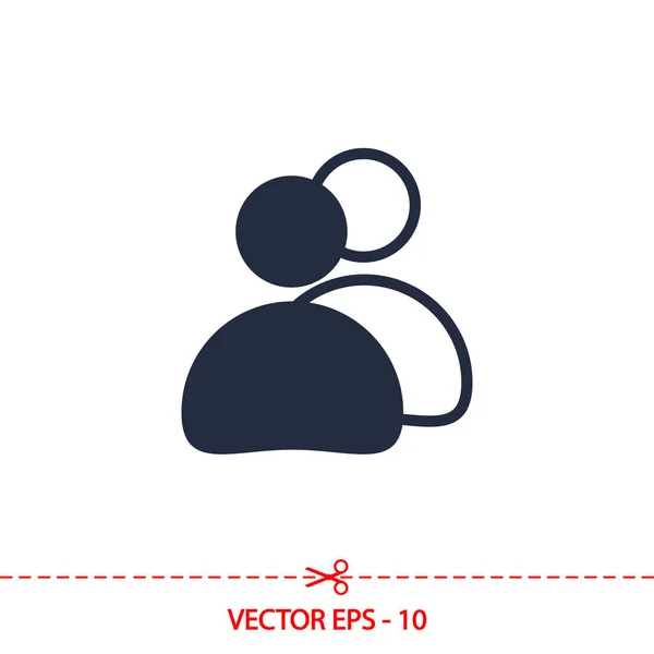 Menschen-Symbol, Vektorillustration. Flacher Designstil — Stockvektor
