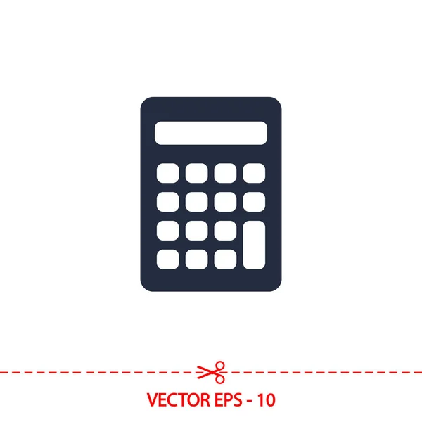 Ícone calculadora, ilustração vetorial. estilo de design plano — Vetor de Stock