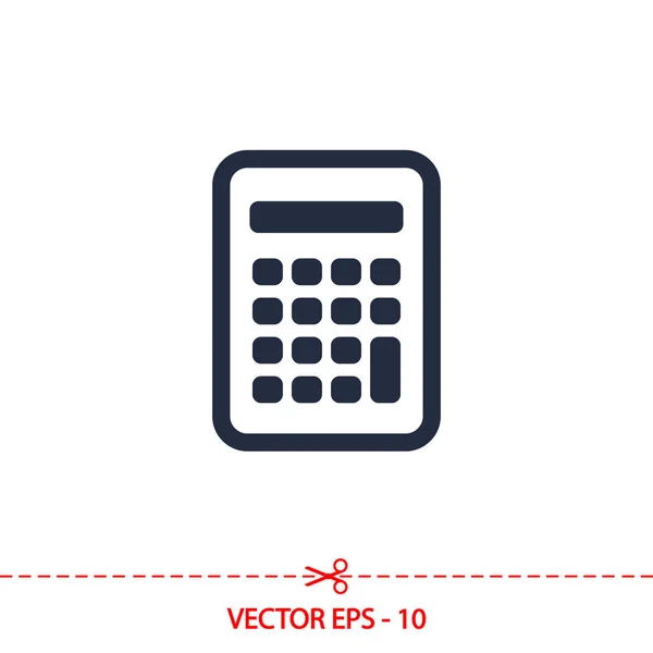 Ícone calculadora, ilustração vetorial. estilo de design plano — Vetor de Stock