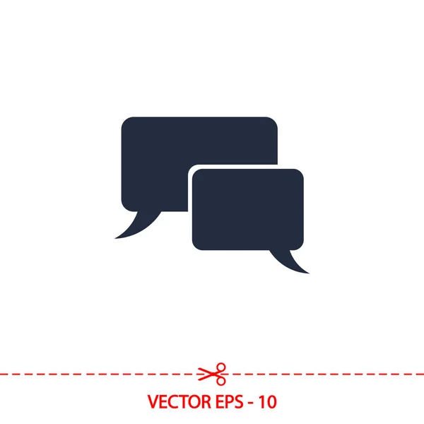 Iconos de burbuja de voz icono negro, ilustración vectorial. Estilo de diseño plano — Vector de stock