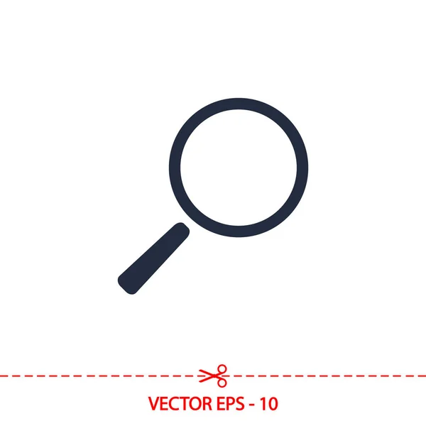 Sök ikonen, vektor illustration. Platt design stil — Stock vektor