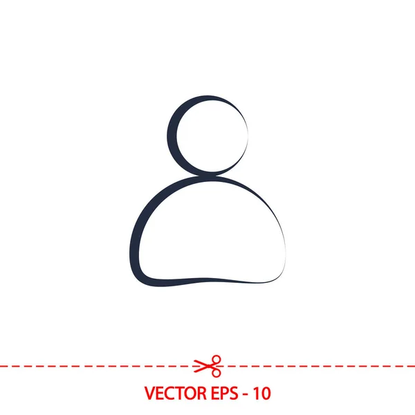 Icono del hombre de negocios, ilustración vectorial. Estilo de diseño plano — Vector de stock