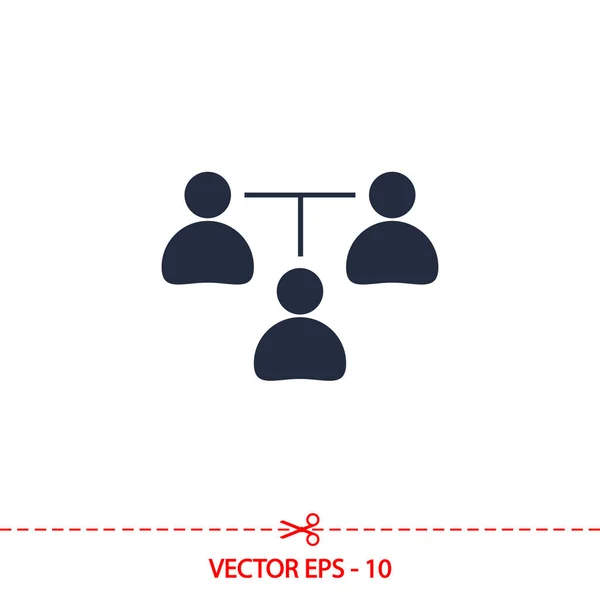 Concepto de comunicación. icono de conexión, ilustración vectorial. Estilo de diseño plano — Vector de stock