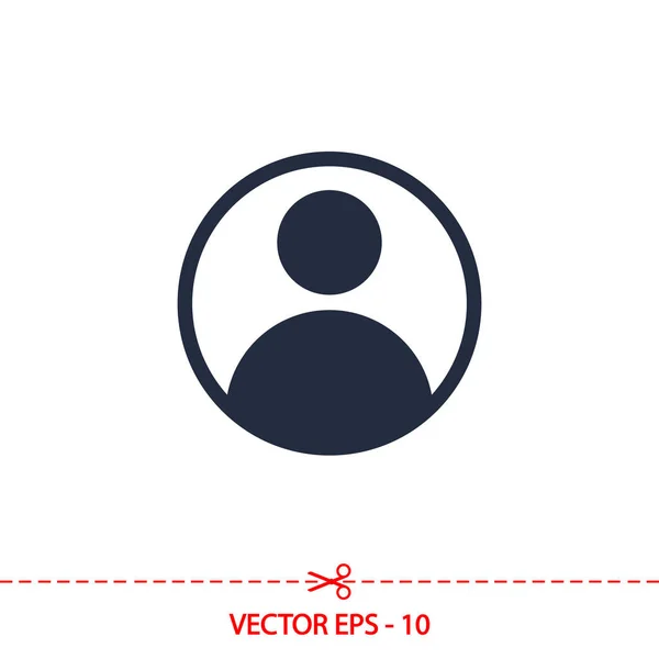 Icono de usuario, ilustración vectorial. estilo de diseño plano — Archivo Imágenes Vectoriales
