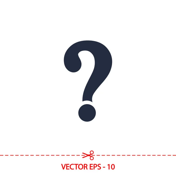 Signo de signo de interrogación, ilustración vectorial. Estilo de diseño plano — Vector de stock