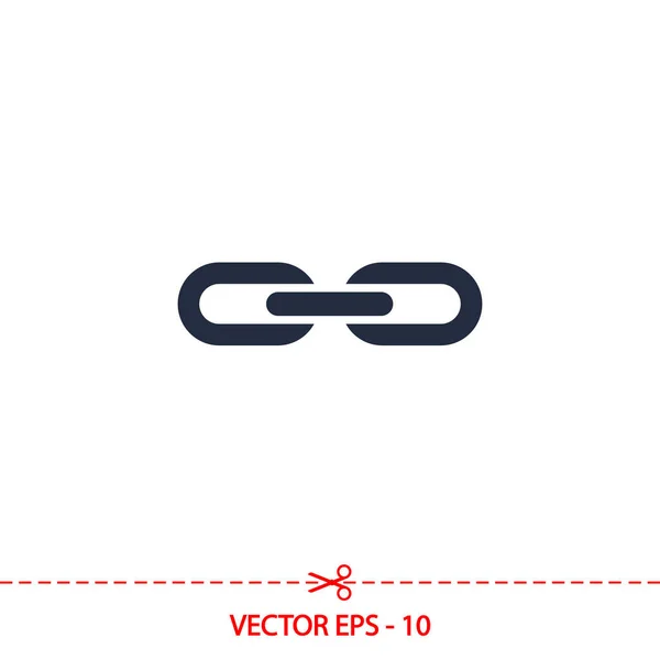 Kettenglieder-Symbol, Vektorabbildung. Flacher Designstil — Stockvektor