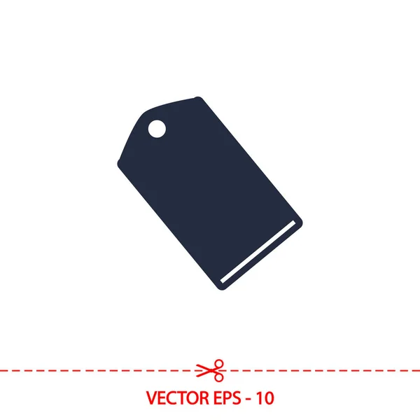 Icono de etiqueta, ilustración vectorial. estilo de diseño plano — Archivo Imágenes Vectoriales
