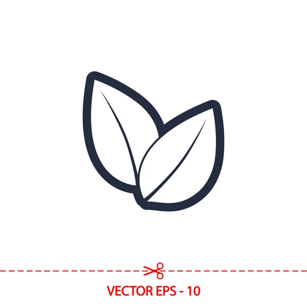 Blattsymbol, Vektorillustration. Flacher Designstil — Stockvektor