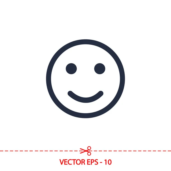 Ikona uśmiechu, ilustracja wektora. płaski styl projektowania — Wektor stockowy