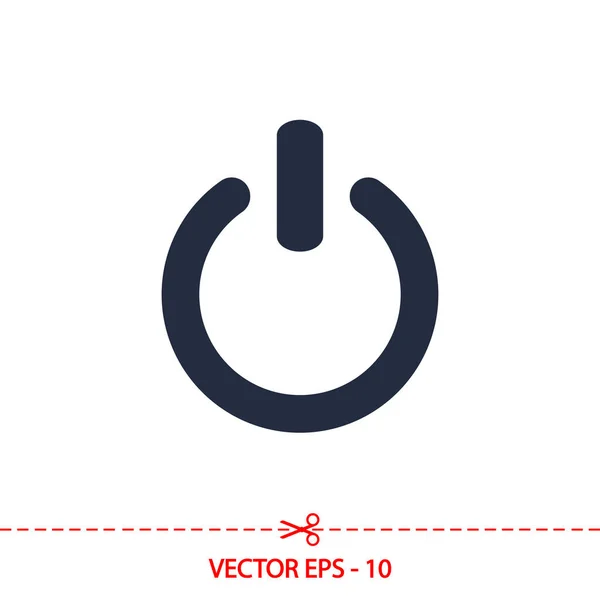 Power-Symbol, Vektor-Illustration. Flacher Designstil — Stockvektor