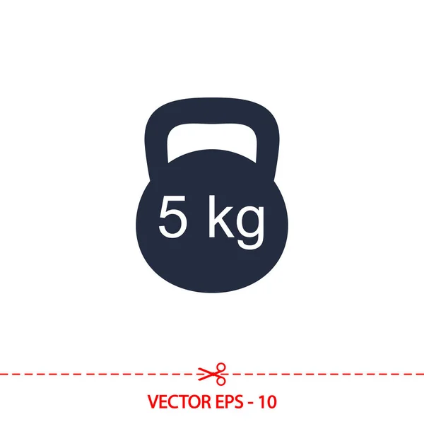 Dumb bells icon, vector illustration. Flat design style — Stock Vector