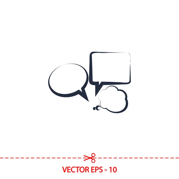 Icono de burbujas de voz, ilustración vectorial. Estilo de diseño plano — Vector de stock