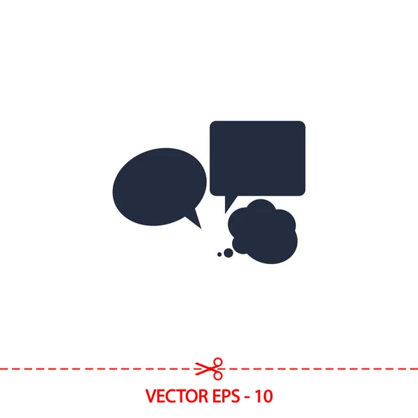 Icono de burbujas de voz, ilustración vectorial. Estilo de diseño plano — Vector de stock