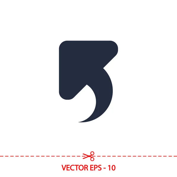 Deshacer icono, ilustración vectorial. Estilo de diseño plano — Vector de stock