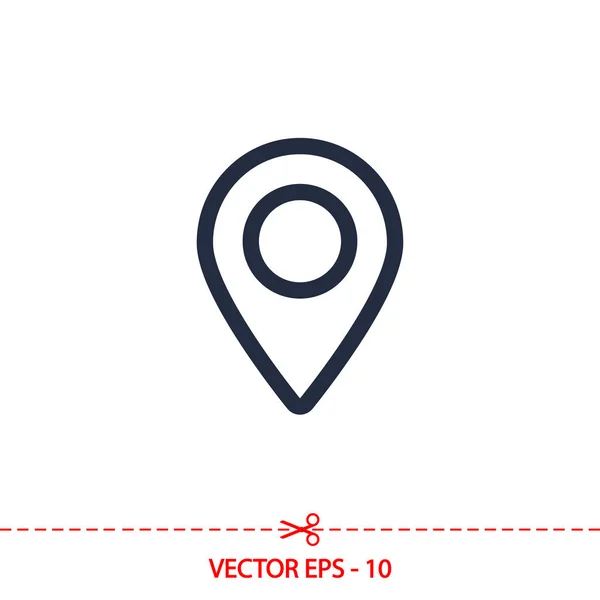 Karta pekare platt ikon, vektor illustration. Platt design stil — Stock vektor