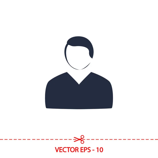 Icône homme, illustration vectorielle. style design plat — Image vectorielle