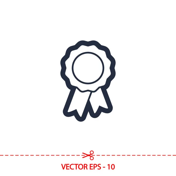 Emblema com ícone de fitas, ilustração vetorial. Estilo de design plano —  Vetores de Stock