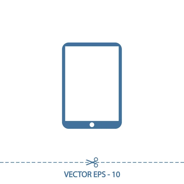 Nowoczesna cyfrowa ikona tabletu, ilustracja wektorowa. Styl płaski — Wektor stockowy