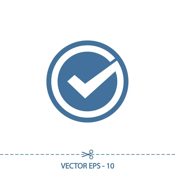 Icono de la garrapata, ilustración vectorial. Estilo de diseño plano — Vector de stock