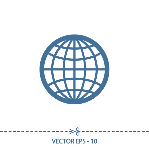 Globe Ikon vektor illustration. Platt design stil — Stock vektor