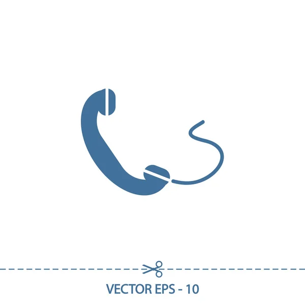 Téléphone, icône plate, illustration vectorielle. Style design plat — Image vectorielle