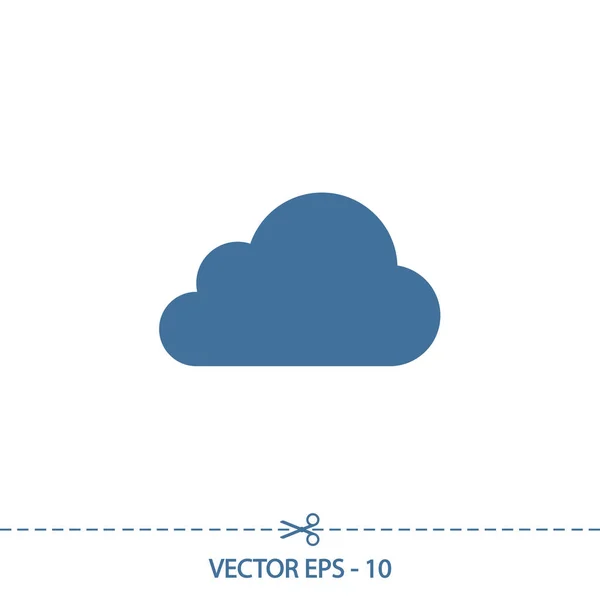 Icono de nube, ilustración vectorial. estilo de diseño plano — Vector de stock