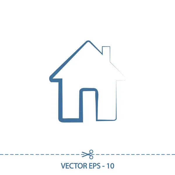 Ícone da casa, ilustração vetorial. estilo de design plano — Vetor de Stock