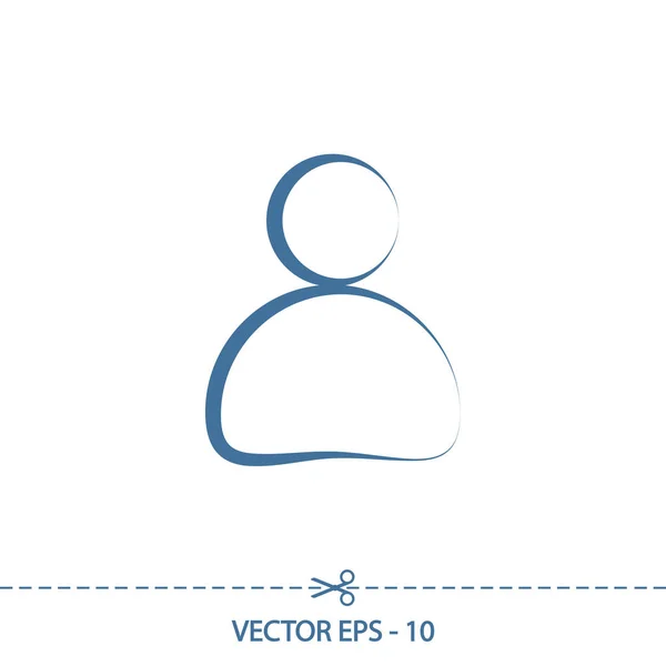 Icono del hombre de negocios, ilustración vectorial. Estilo de diseño plano — Vector de stock