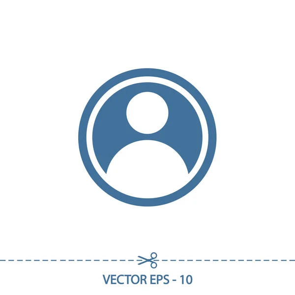 Icono de usuario, ilustración vectorial. estilo de diseño plano — Vector de stock