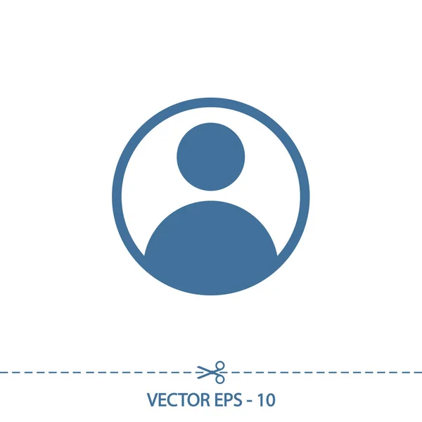 Icono de usuario, ilustración vectorial. estilo de diseño plano — Vector de stock