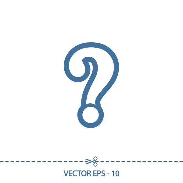 Ikonen för frågetecken, vektorillustration. Platt design stil — Stock vektor