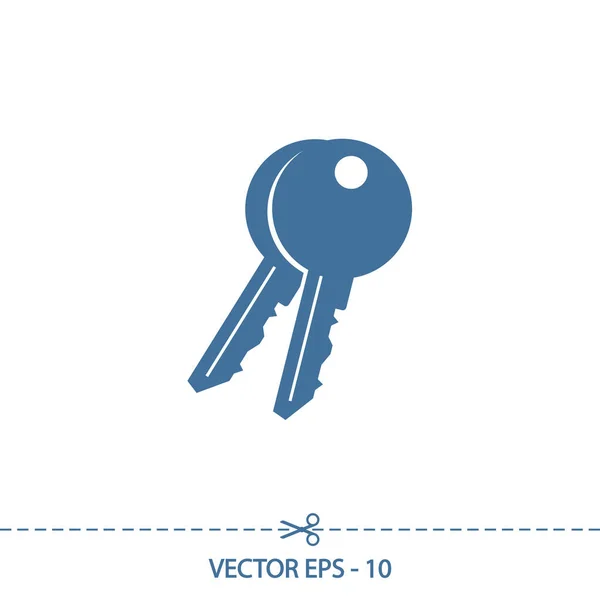 Schlüsselsymbol, Vektorillustration. flacher Designstil — Stockvektor