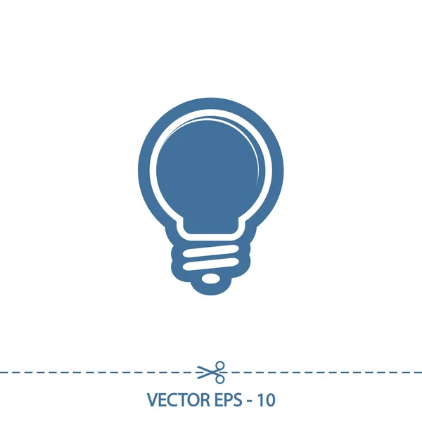 Ícone de lâmpada, ilustração vetorial. Estilo de design plano — Vetor de Stock