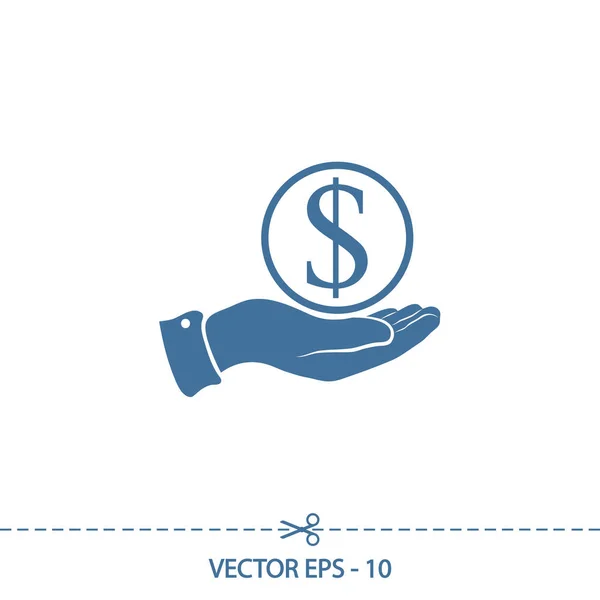 Spara pengar-ikonen vektor illustration. Platt designerstil — Stock vektor