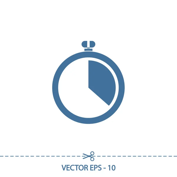 Icono del cronómetro, ilustración vectorial. estilo de diseño plano — Vector de stock