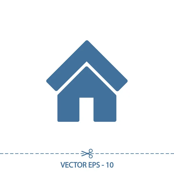 Icono de la casa, ilustración vectorial. estilo de diseño plano — Vector de stock