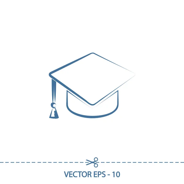 Gradering cap ikon, vektor illustration. Platt design stil — Stock vektor