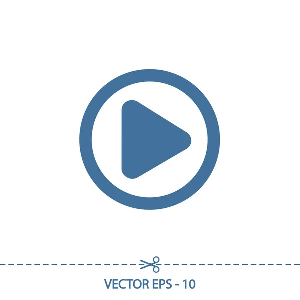 Play-Taste Web-Symbol, Vektorillustration. flacher Designstil — Stockvektor