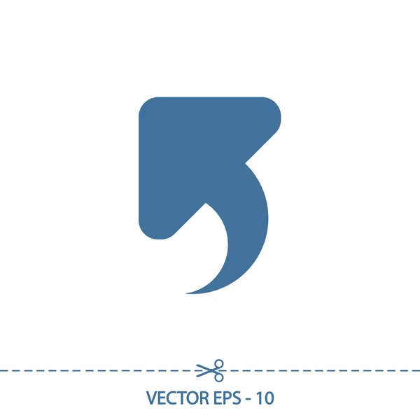 Symbol rückgängig machen, Vektor-Illustration. Flacher Designstil — Stockvektor