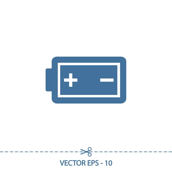 Icona del carico batteria, illustrazione vettoriale. Stile di design piatto — Vettoriale Stock