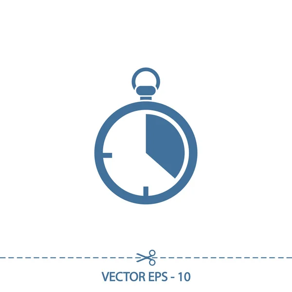 Иконка секундомера, векторная иллюстрация. стиль плоского дизайна — стоковый вектор