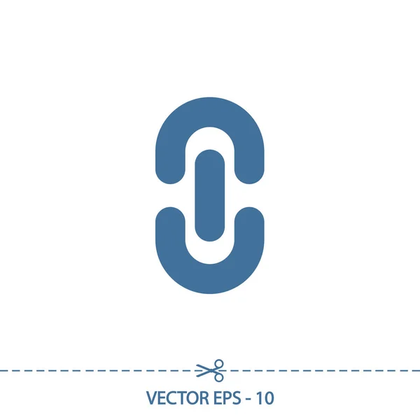 Ikona řetězu, vektorová ilustrace. Styl plochého návrhu — Stockový vektor