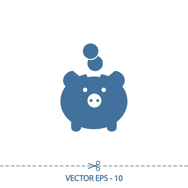 Sparbössa ikon, vektor illustration. Platt designerstil — Stock vektor