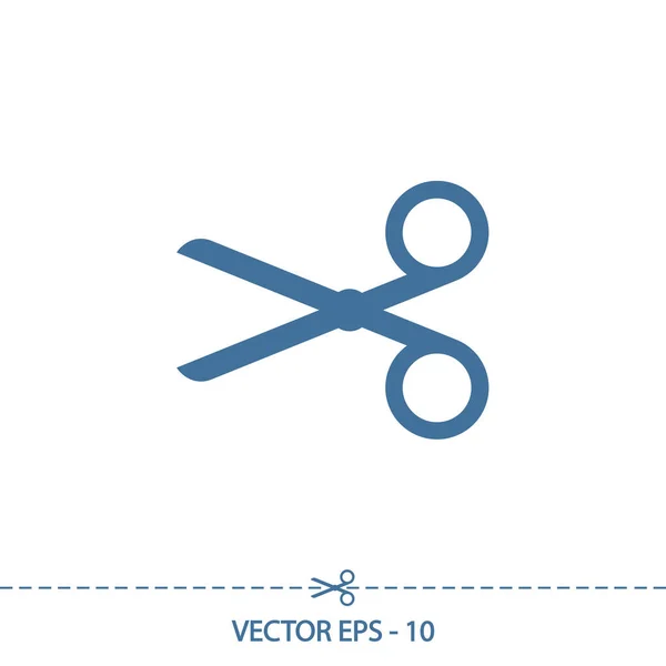 Icono de tijeras, ilustración vectorial. Estilo de diseño plano — Archivo Imágenes Vectoriales