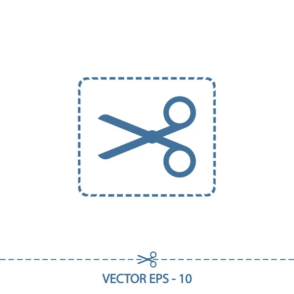 Scheren-Symbol, Vektorillustration. flacher Designstil — Stockvektor