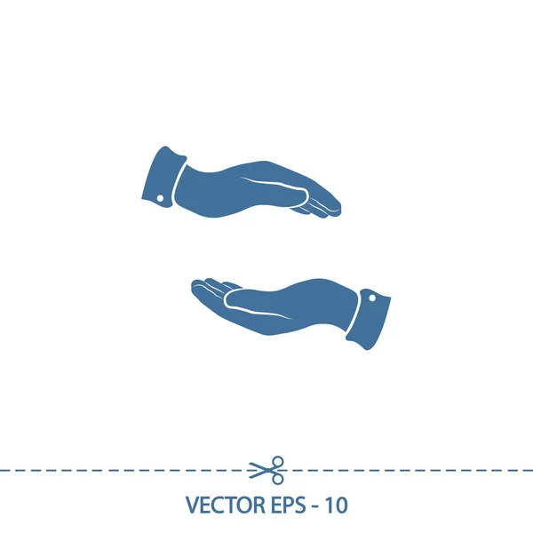 Hand ikon, vektor illustration. Platt design stil — Stock vektor