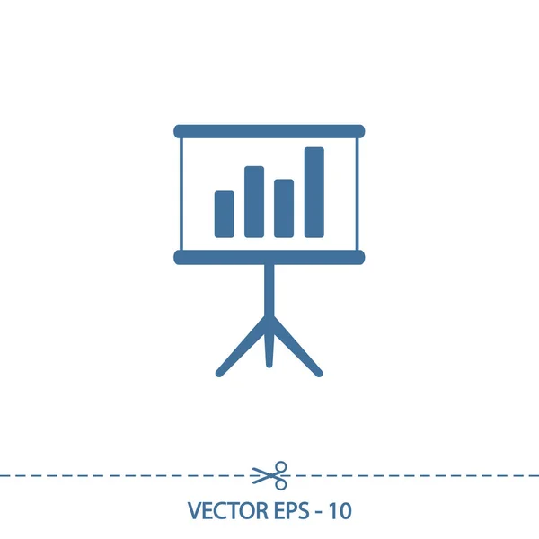 Icono en blanco, ilustración vectorial. Estilo de diseño plano — Vector de stock