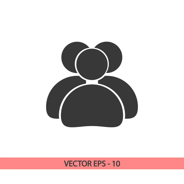 Icono de la gente, ilustración vectorial. Estilo de diseño plano — Vector de stock