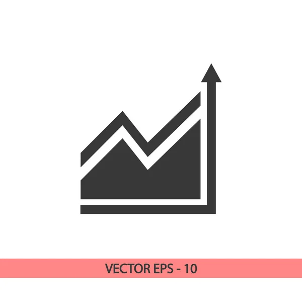 Infografía, icono del gráfico, ilustración vectorial. Estilo de diseño plano — Vector de stock